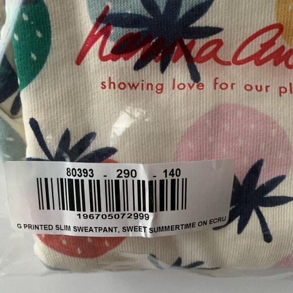 Hanna Andersson Girl Strawberry Cotton French Terry Sweat Pants 10 Years 12 Year - Picture 5 of 7